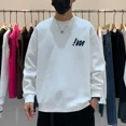 thumbnail image 4 of Sudadera de cuello redondo y cuello redondo de estilo Harajuku para hombre, jersey de algodón de lujo de estilo coreano, de alta calidad, barata, de una pieza, 4 of 5