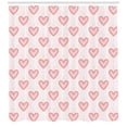 thumbnail image 3 of Ambesonne Pearls Shower Curtain, Dotted Heart Pattern, 69"Wx75"L, Blush Cream Red, 3 of 3