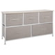 thumbnail image 1 of Cómoda Cajonera KingsHouse con 5 Cajones de Tela Estructura de Acero y Tablero de Madera 100x30x54 cm beige, 1 of 8