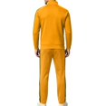 thumbnail image 6 of Men Tracksuit Set Zip Up Sets Bottoms Full Zip Casual Jogging Gym Suit Jacket with Pockets Yellow XXXL, 6 of 6