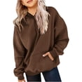 thumbnail image 6 of JTSRKL Cute Boys Girls Fleece Lined Sherpa Hoodie Unisex Kids Plush Thick Warm Winter Hoodies Pullover Hooded Sweatshirt Sweater Tops Brown 5-6 Years, 6 of 10