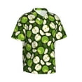 thumbnail image 2 of Balery Green Fruit Print Men's Hawaiian Shirts Short Sleeve Beach Shirt Relaxed Fit Vacation Button Down Shirts-3X-Large, 2 of 9