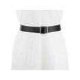 thumbnail image 4 of INSPIRE CHIC Women's Leather Belts Black Waist Belt with Pin Buckle for Dress Jeans Two Sizes Square Silver Buckle, 4 of 6