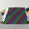 thumbnail image 1 of Fotbe Rainbow Hearts Manta de Franela con Estampado, Manta Ultrasuave para Cama, Sofá, Auto, Hipoalergénica y Antibolitas-60"x50", 1 of 6