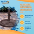 thumbnail image 2 of Blue Wave 66-lb Weather-Resistent Umbrella Base in Bronze Resin Finish, 2 of 7