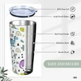thumbnail image 6 of Dinosaurs 20oz Stainless Steel Tumbler with Lid & Straw - Double-Walled Insulated Travel Mug for Coffee, Tea, Water, Wine - Perfect Gift for Women, 6 of 6