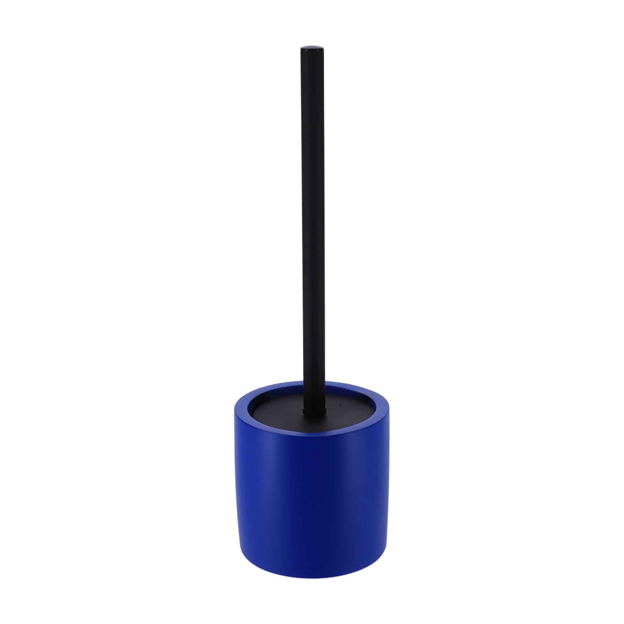 Evideco French Home Goods Cement Commercial Toilet Brush & Holder Set with Toilet Brush, Blue
