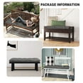 thumbnail image 4 of Baibu Tufted Bench Cushion Loveseat Cushion with Tires Suitable for Garden Patio Bench Indoor Furniture with Anti-slip Bottom, Grey, 40"x15"x3", 4 of 7