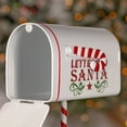 thumbnail image 4 of 31" Tall White "North Pole" Metal Mailbox with Candy Cane Stand, 4 of 6