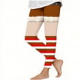 thumbnail image 5 of Abomasnow Christmas Leggings for Girl Toddler Kid Striped Print Leggings Birthday Stretchy Tights Pants 3-8 Years, 5 of 5