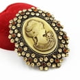 thumbnail image 5 of UNTERING Wedding Party Queen Lady Vintage Victorian Cameo Bronze Brooch Pin, 5 of 7