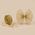thumbnail image 5 of Racsoh Gold Glitter Mesh Wired Ribbon Roll, Sheer Crinkle Net Decorative Ribbon with Sparkling Powder, for Christmas Tree Wreath Gift Wrapping Decor, 78.74 Inch, 5 of 7
