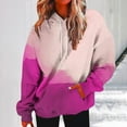 thumbnail image 2 of Jinhomg Womens Loose Comfy Sweatshirt Trendy Tie Dye Print Drawstring Hoodies Fall Lightweight Long Sleeve Casual Tops with Kangaroo Pocket Hot Pink XXL, 2 of 6
