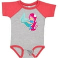 thumbnail image 3 of Inktastic Mermaid And Dolphin, Mermaid With Pink Hair Girls Baby Bodysuit, 3 of 5