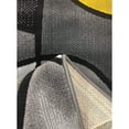 thumbnail image 4 of Yellow/Grey/Silver/Black/Abstract Area Rug Modern Contemporary Circles and Wavey Swirlls Design Pattern, 4 of 5