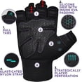 thumbnail image 6 of RDX Weight Lifting Gloves Gym Fitness Workout, Anti Slip Padded Full Palm Protection-Ultra Ventilated Training Cycling Rowing, 6 of 9