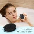 thumbnail image 6 of Soft Silicone Body Scrubber 2 PCS Silicone Body Shower, Silicone Loofah 2 in 1 Bath and Shampoo Brush, Body Scrubber Shower Cleaning Exfoliating Use for Sensitive Skin, Lather Well(Black and Pink), 6 of 7
