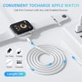 thumbnail image 7 of Magnetic Apple Watch Charger Compatible with Watch Series Ultra 9/8/7/6/5/4/3/2/SE/SE2, Magnetic Fast Charger Cord for iWatch Portable Wireless Charging (3.3ft /1m), 7 of 7
