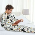 thumbnail image 6 of Kdxio Funny Puppy Men’s Pajama Set Pajamas For Men 2 Piece PJ Set with Men Pajama Pants and Long Sleeve T-Shirt Lounge Set-X-Large, 6 of 7