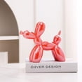 thumbnail image 1 of Addzoe 4Inch Modern Decorative Balloon Dog Figurine, Metallic Ceramic Sculpture, Contemporary Home Decor (Orange1), 1 of 1