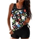 thumbnail image 2 of Traje de Baño de Mujer con Pantalones Cortos Torso Largo Cintura Alta Dos Piezas, Traje de Baño Impreso Conservador para el Verano de la Playa, 2 of 4