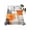 Orange, variant on Burnt Orange Grey King Size Flat Sheet, Wrinkleproof & Fadeproof Cooling Flat Bed Sheet Only, Abstract Geometric Oil Painting Modern Breathable Soft Bedding Top Sheets 105 x 98 Inches