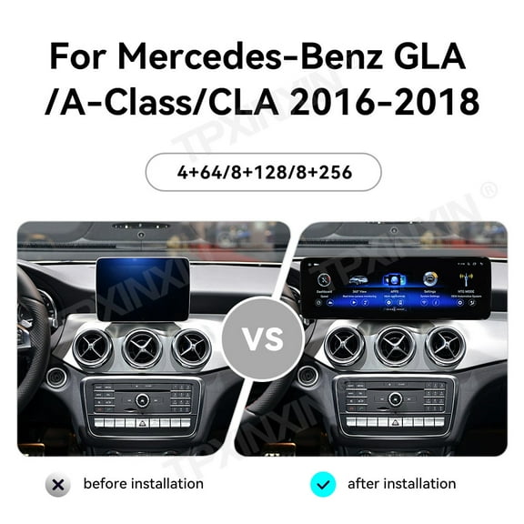 TPXINXIN 14.9 inch Android 13.0 for Mercedes-Benz A/GLA/CLA 2016-2018 Car Radio Multimedia Player Auto Stereo GPS Navigation Head Unit Carplay