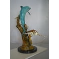 thumbnail image 5 of Nifao Dolphin with Turtles Outdoor Fountain Statue, Bronze Garden Water Feature Sculpture for Patio & Yard – Garden Outdoor Decor Sculpture, 24"L x 34"W x 36"H, 5 of 11
