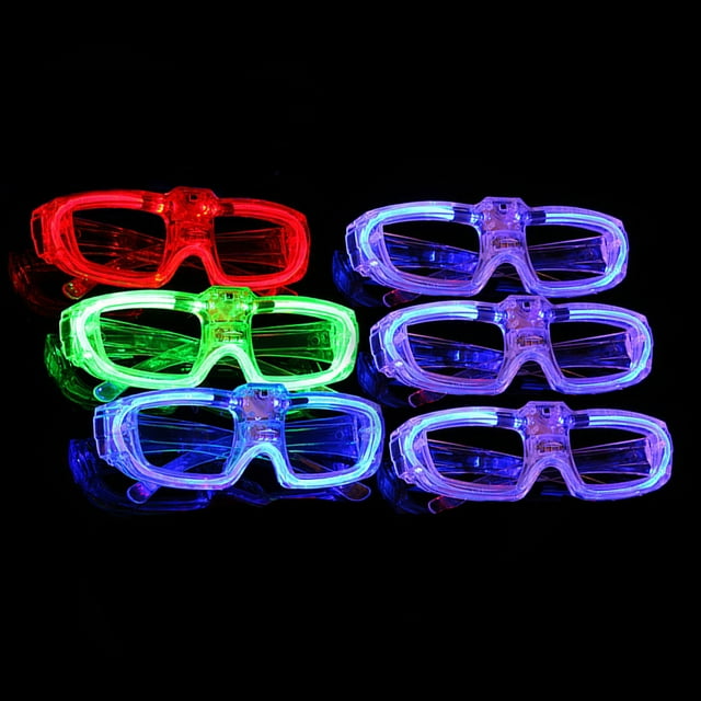 Bangcool 6 Paires de Lunettes LED Lunettes Lumineuses Amusantes pour Fête Concert