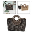 thumbnail image 4 of Bolso tejido de moda para mujer, estilo bohemio, informal, de paja, para hombro Negro, 4 of 9