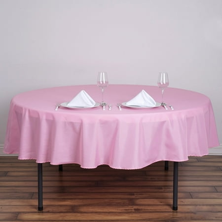 

Efavormart 90 Pink Polyester Round Tablecloth