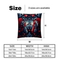 thumbnail image 5 of Hearts Battle Velvet Throw Covers Pillow Inserts - Set of 2 Decorative Pillows with Unique Patterns for Home Decor, Couch, Bed - 16x16, 18x18, 20x20 Inches - Soft & Cozy Cushion Inserts, 5 of 6