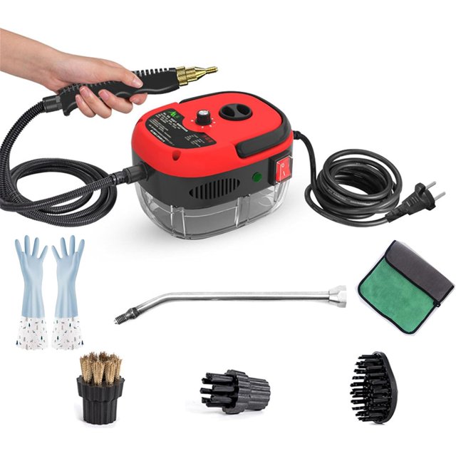 Limpiador a vapor Muntuni, limpiador Muntuni, limpiador a vapor Muntuni, limpiador a vapor presurizado de alta temperatura de mano de 2500 W, limpiador a vapor para automóviles, limpiador a vapor para