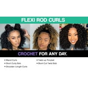 Darling Flexi Rod Curls Crochet Hair 2X Pack, 14 inch, #1B, Female, Adult