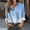 Light Blue, variant on Button Down Shirts for Women Dress Shirts Long Sleeve Printed Casual Fashion Lightweight Collared Office Work Blouses