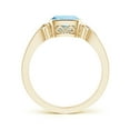 thumbnail image 2 of ANGARA Natural Vintage Style Cushion Aquamarine Solitaire Engagement Ring in 14K Yellow Gold for Women (Size-6mm) | March Birthstone, Anniversary, Jewelry Gift for Women | Natural Aquamarine Ring, 2 of 12
