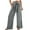 Gray, variant on cFmduc Women's Wide Leg Palazzo Pants Summer Belted High Waist Flowy Pants Casual Loose Business Trousers Beach Travel Vacation Clothes