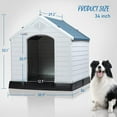 thumbnail image 6 of Vitesse Plastic Dog House Outdoor Indoor for Small Medium Larige Dogs,Waterproof Dog Houses with Elevated Floor and Air Vents,Durable Ventilate & Easy Clean and Assemble, 6 of 7