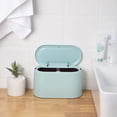 thumbnail image 3 of Mini comptoir poubelle presse cartouche couverture poubelle porte-maquillage vanité salle de bain cuisine voiture bureau bureau (bleu clair), 3 of 5