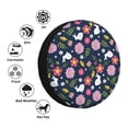 thumbnail image 4 of Yiaed Floral Rabbit Print Tire Wheel Cover, Waterproof Spare Tire Cover Fit for Jeep, Truck,Trailer, RV, SUV, Camper and Most Vehicle-16 inch, 4 of 6