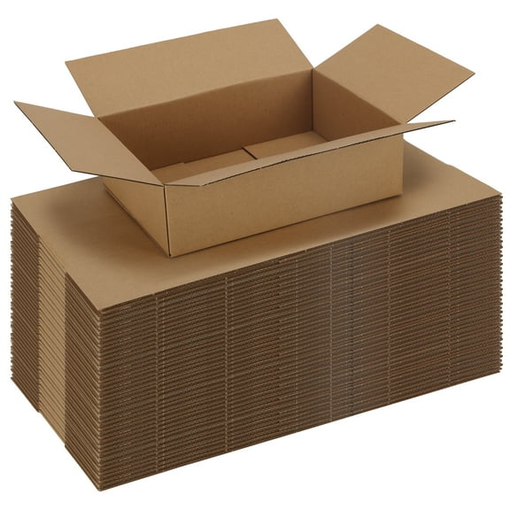 43-Pack 10x7x3 Brown Corrugated Cardboard Mailer Boxes