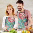 thumbnail image 5 of Pioneer Flower Floral Print Pattern Apron-Garden Aprons for Women with Pockets-Cotton Linen Waterproof Kitchen Cooking Gardening Aprons Adjustable for Kitchen,Cooking,BBQ and Salon 33x27 Inch, 5 of 7