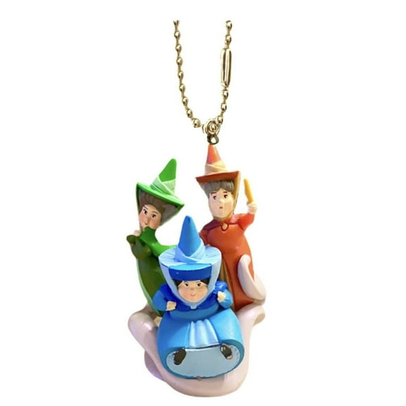 Fairies Flora Fauna Merryweather PVC Keychain Dangler Figure Ornament Charm 3”