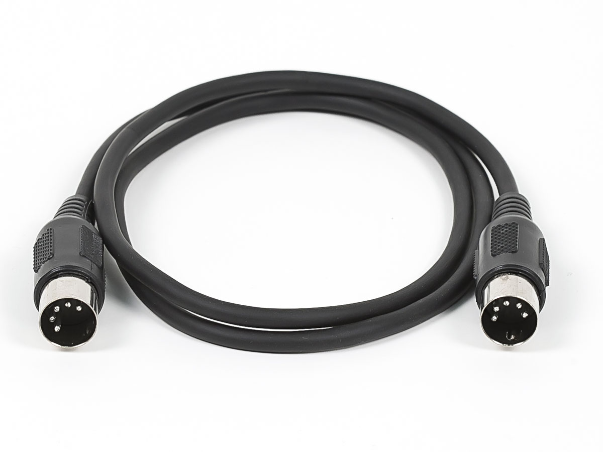 MONOPRICE 3' MIDI Cable with 5 Pin DIN Plugs, Black