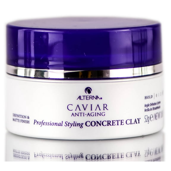 1.85 oz , Alterna Caviar Professional Styling Concrete Clay Hair - Pack of 1 w/ Sleekshop Teasing Comb