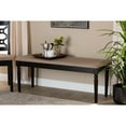 thumbnail image 5 of Giovanni Modern and Contemporary Sand Fabric Upholstered and Dark Brown Finished Wood Dining Bench, 5 of 5