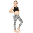 thumbnail image 4 of Stretch Is Comfort Girl's Set of 3 Cotton Footless Leggings Black Hot-Pink Zebra X-Large, 4 of 6