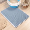 thumbnail image 4 of HEVIRGO Double Layer EVA Waterproof Foldable Cat Kitten Litter Trapper Mat Cushion Pad,Light Blue 55x75cm, 4 of 9