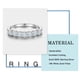 thumbnail image 5 of Anillo MOOSEA de 7 piedras de moissanita chapado en oro blanco de 18 quilates de 0,7 quilates, 5 of 7