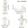 thumbnail image 2 of Mini soporte de cerámica para plantas de aire, 4 macetas de porcelana con forma de muñeca, diferentes formas, para Tillandsia, para plantar en casa o para decorar la oficina., 2 of 8